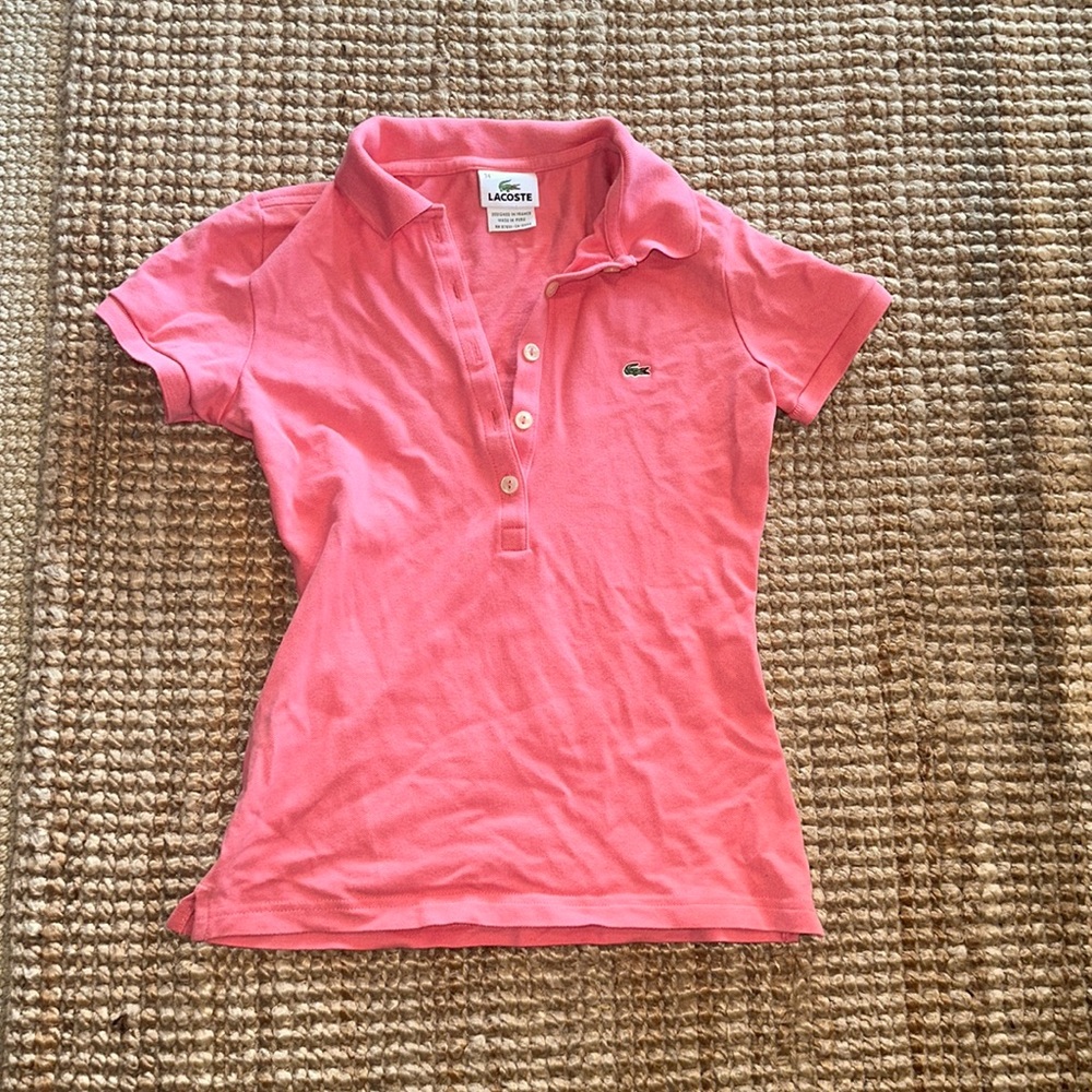 Lacoste button down polo size S